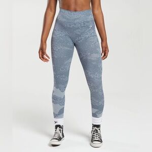 Gymshark Blue Gray Adapt Camo Leggings